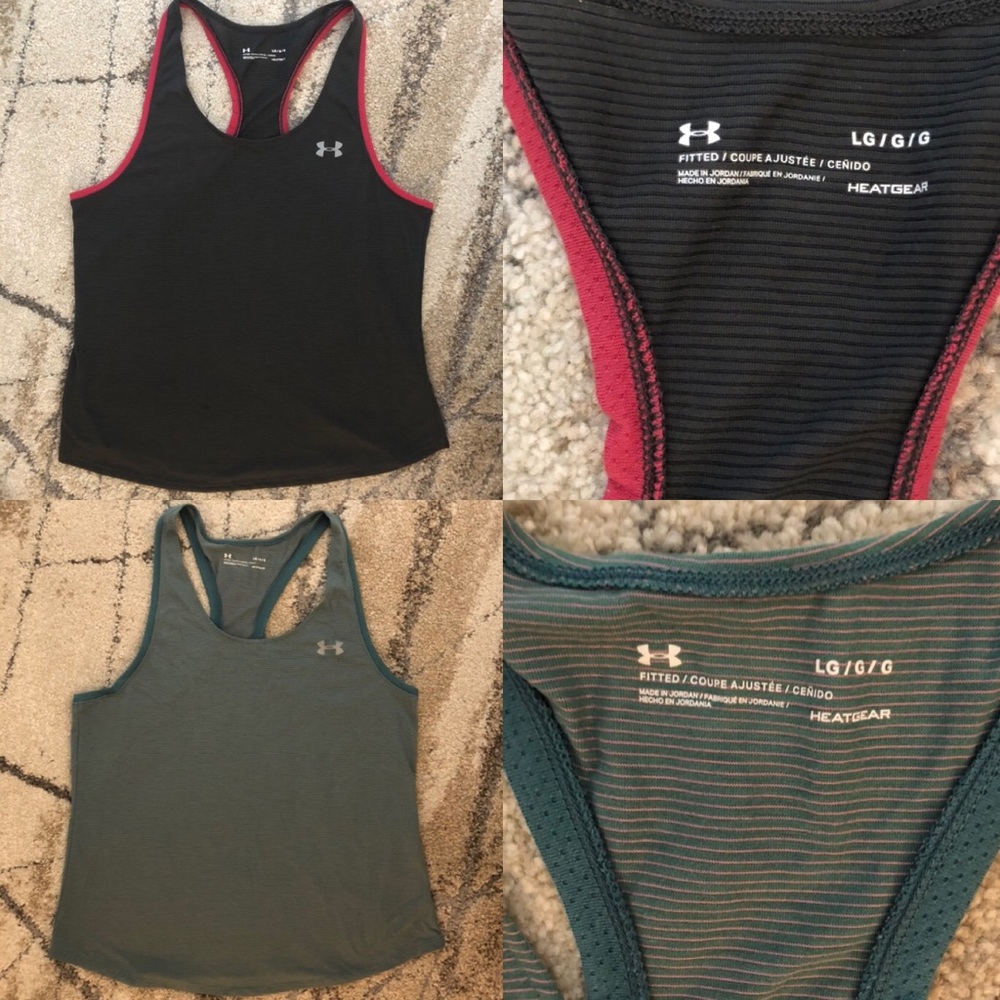 BUNDLE of 2: Under Armour HeatGear Fitted Tanks